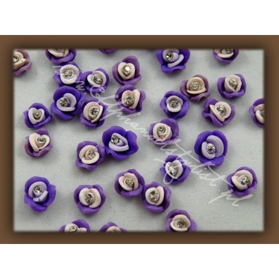 Fimo Różyczki 3D frkc07 - Purple/Light Purple