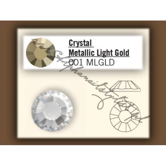 Cyrkonie SWAROVSKI ss7 - Crystal Metallic Light Gold