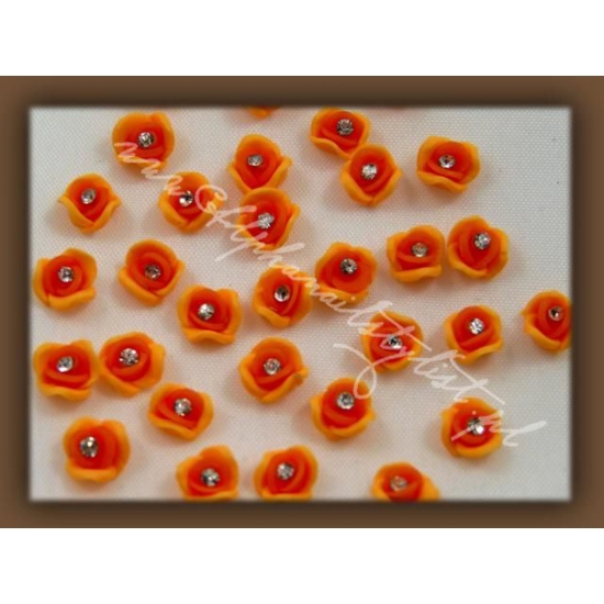 Fimo Różyczki 3D frkc02 - Yellow/Orange