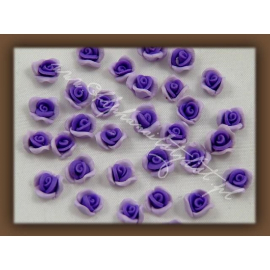 Fimo Różyczki 3D frkb07 - Light Purple/Purple