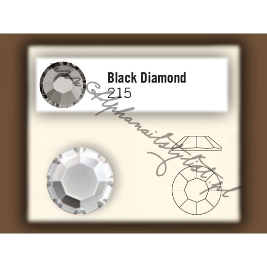 Cyrkonie SWAROVSKI ss3 - Black Diamond
