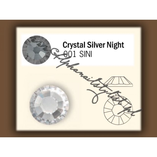 Cyrkonie SWAROVSKI ss5 - Crystal Silver Night