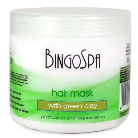 Maska do włosów - z zieloną glinką 500g