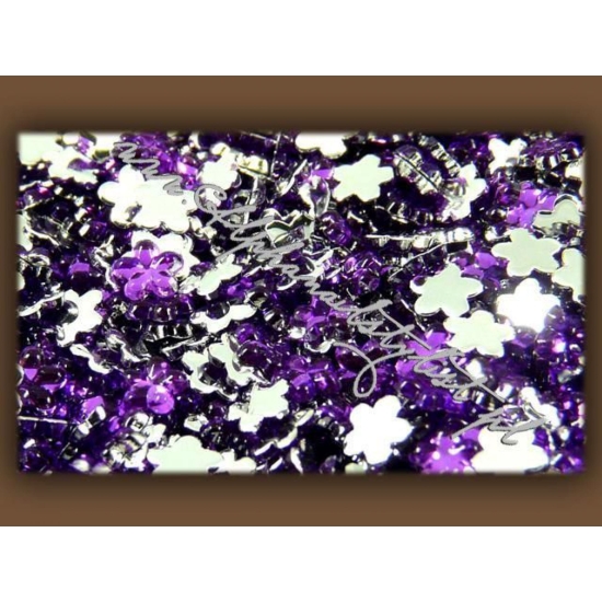 Cyrkonie Kwiatki CTRFl - Purple