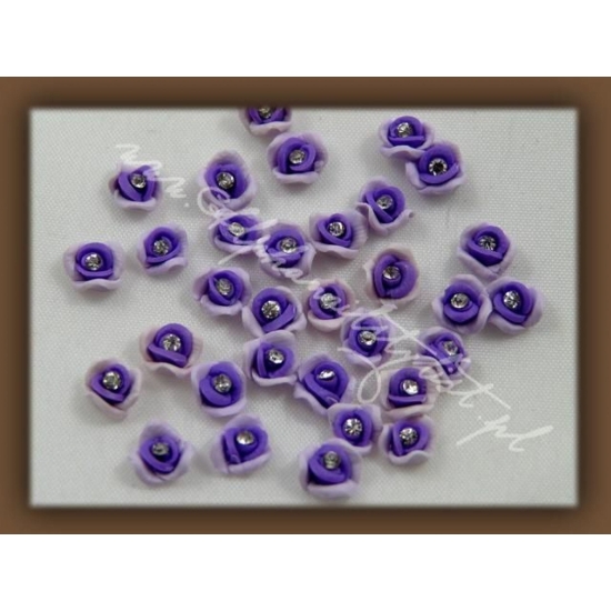 Fimo Różyczki 3D frkc06 - Light Purple/Purple